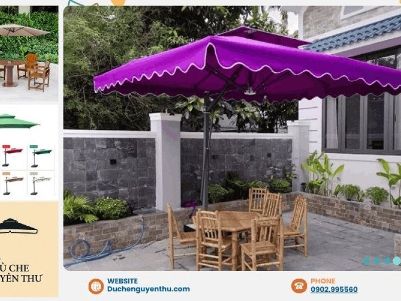 Vì sao Dù che Nguyên Thư là lựa chọn hàng đầu khi thuê dù lệch tâm tại HCM